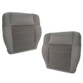 Front Driver And Passenger Side Bottom Gray Cloth Seat Cover Replacement For 2007-2012 