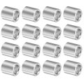 16pcs Aluminum Spacers 5mm Id X 8mm Od 8 Length Screw Standoff Bushing Plain Finish Unthreaded Metal Round Spacer For M5 Bolts 