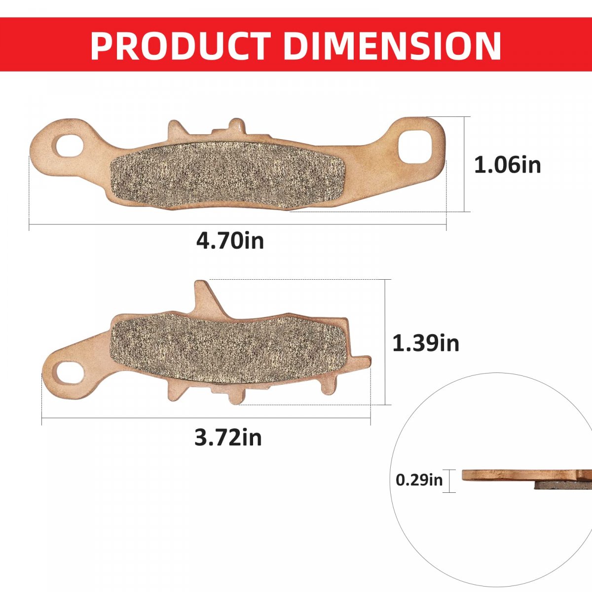 Front Brake Pads Sintered For Prairie 650 700 Kfx450r Kfx700 Brute Force 4x4 Kvf650 Kvf700 Oem 43082-1255 43082-1273 43082-0077