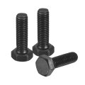 3pcs M6-1 X 20mm Left Hand Hex Head Bolt Black Oxide Carbon Steel Reverse Fully Threaded Fastener Screws Bolts For Machinery 