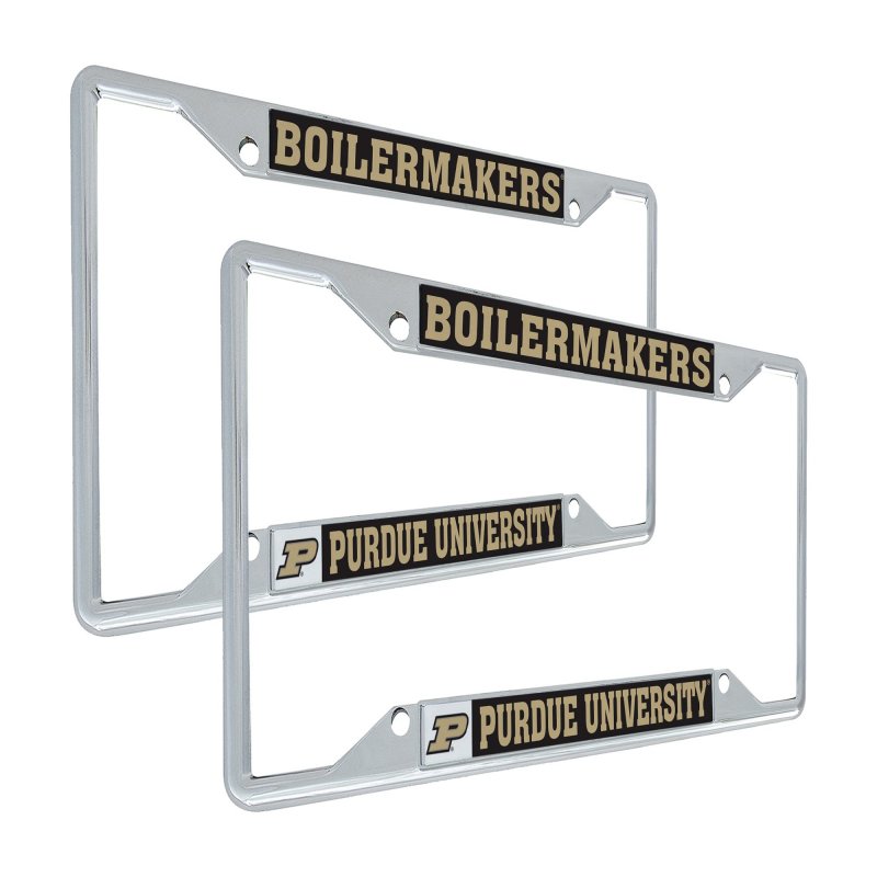 Purdue University Metal License Plate Frame For Front Or Back Of Car Officially Licensed Mascot 2-pack
