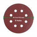 Seroni 10pc 5inch 125mm Round Sandpaper Disk Sander Disc 40 60 80 100 320 800 Grit Hook And Loop Sanding Grinding Polish Size