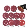Seroni 10pc 5inch 125mm Round Sandpaper Disk Sander Disc 40 60 80 100 320 800 Grit Hook And Loop Sanding Grinding Polish Size