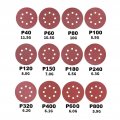 Seroni 10pc 5inch 125mm Round Sandpaper Disk Sander Disc 40 60 80 100 320 800 Grit Hook And Loop Sanding Grinding Polish Size