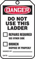 Accuform Signs Trs331ctp Ladder Status Tag Legend Danger Do Not Use This 5 75 Length X 3 25 Width 0 010 Thickness Pf-cardstock 