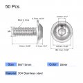 Uxcell Flanged Button Head Socket Cap Screws M4 10mm Hex Drive 304 Stainless Steel Fasteners Bolts Fully Threaded Machine Screw