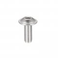 Uxcell Flanged Button Head Socket Cap Screws M4 10mm Hex Drive 304 Stainless Steel Fasteners Bolts Fully Threaded Machine Screw