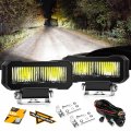 Auxbeam 4 6 Inch Led Pods Light 2pcs 60w Square Off Road Pod R4 Series Driving Beam Work Auxiliarys White Light Black Shell 