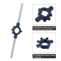 Round Die Stock Handle Wrench 20mm 0 79 Adjustable Threading Holder For Bolt Thread Repair Bar Tools Fit M3-m4 Metric Dies