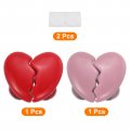 Uxcell 4pcs Toilet Tank Button Pusher Love Heart Shaped Flushing Replacement Part For Women Long Nail Red Pink