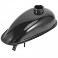 Trkimal Upgrade Metal Fuel Gas Tank With Petcock Cap For 49cc 50cc 60cc 66cc 80cc Engine Motorized Bicycle Black Bike Motor