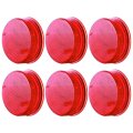 6 Pack 2 5 In 13 Led Round Side Marker Clearance Lights Waterproof Red Trailer Indicator Lamps For Truck Rv Atv Bus And Caravan