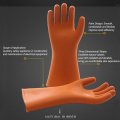 Electrical Insulated Rubber Gloves Insulating 35kv High Voltage Work Protection Non Static For Linesmen