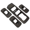 Carbon Fiber Grain Window Lift Control Switch Panel Decoration Frame Cover Trim Set For 2015-2020 Ford F-150 
