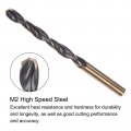 Uxcell 2pcs Jobber Drill Bits 8mm 0 315 Black Nitride Gold Titanium Coated M2 High Speed Steel Hss Twist For Stainless Aluminum