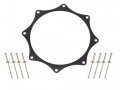 Black Anodized Exhaust Trim Ring For 4 5 In With Rivets 0 Id Turbo Supercharger 6061 Aluminum Universal Fit 