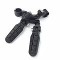 Smt Motorcycle Black Adjustable Highway Peg Mounting Kit With Footpeg Foot Rest For Yamaha V-star Roadstar Suzuki Boulevard