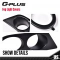 G-plus Fog Light Frames Compatible With Bmw 3 Series E46 Bumper Lamp Cover Pair Lh Rh Dumb Black