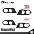 G-plus Fog Light Frames Compatible With Bmw 3 Series E46 Bumper Lamp Cover Pair Lh Rh Dumb Black