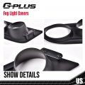 G-plus Fog Light Frames Compatible With Bmw 3 Series E46 Bumper Lamp Cover Pair Lh Rh Dumb Black