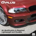 G-plus Fog Light Frames Compatible With Bmw 3 Series E46 Bumper Lamp Cover Pair Lh Rh Dumb Black