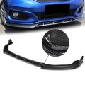 Auto Dynasty 3pcs Car Front Bumper Lip Spoiler Wing Body Kit Compatible With Honda Fit 18-20 Carbon Fiber Look