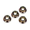 Hex Flange Nuts Alloy Steel Coarse Thread 5 16-18 In Callout Size 4 Pieces Black Standard Style 