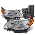 Auto Dynasty Oe Style Chrome Housing Amber Corner Headlight Lamps Tool Kit Compatible With Subaru Forester 09-13 
