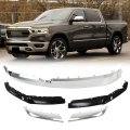Front Upper Chrome Grille Trim Molding Plastic With Brackets Replacement For R-a-m 1500 2019-2022 