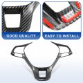 X Autohaux 1pcs Abs Interior Steering Wheel Cover Trim For Volkswagen Jetta 2016-2019 Inner Decoration Auto Accessories Carbon