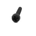 Uxcell M3x25mm Phillips Round Head Nylon Machine Screw Bolt Fastener Black 100pcs
