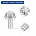Uxcell M6x14mm Phillips Hex Head Flange Bolts 10pcs 304 Stainless Steelagon Hex Machine Screws