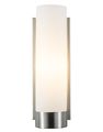 Linea Di Liara Elina Wall Sconce One Light Bath Vanity Lamp Brushed Nickel With Frosted Glass Shade Ll-wl301-bn 