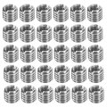 30pcs Threaded Insert Stainless Steel M5-0 8 Female To M8-1 25 Male Repair Nut 7mm Long Adapters Sleeve Reducing Thread Screw 