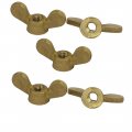 M5 Wing Nuts 0 8mm Pitch Brass Fasteners Parts Screws Cymbals Butterfly Nut 5pcs 