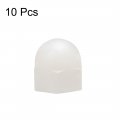 Uxcell Acorn Hex Cap Nuts 10pcs M5 Dome Nylon Hexagon Decorative Nut For Screws Bolts White