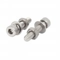 Uxcell M4x20mm 304 Stainless Steel Hex Socket Head Cap Bolt Screw Nut W Washer 25 Sets