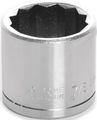 W385 3 8 In Drive 7 8 12 Point Socket Chrome Vanadium Alloy Steel With Polished Nickel Finish Sae Style 