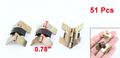 Door Window Drawer Metal Butt Hinges 0 78 Bronze Tone 51 Piece 