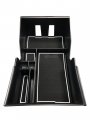 Ozniumx Center Console Organizer Storage Box For 2018-2020 Tesla Model 3 White Custom Upgrade Interior Accessory With Coin And 