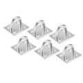 Uxcell 304 Stainless Steel Square Pad Eye 1 6-inch X 4-inch 6mm Ring Sail Shade Plate Boat Rigging 6 Pack