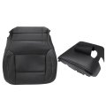 Black Leather Bottom Replacement Seat Cover And Center Console With White Stitch For Chevy Silverado Tahoe Suburban Gmc Sierra 