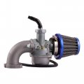 Goofit Pz22 22mm Carburetor Intake Manifold Pipe With 35mm Blue Air Filter Replacement For 110cc 125cc Sunl Taotao Pit Dirt