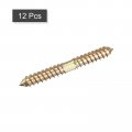 Uxcell 8x70mm Hanger Bolts 12pcs Double Ended Self-tapping Thread Wood To Dowel Screws For Connecting