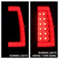 Acanii For 2003-2006 Chevy Silverado 1500 2500 3500 Black Housing Led Light Bar Tail Lights Brake Lamps Set Assembly