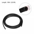 Uxcell Pneumatic Air Hose Tubing Pu Compressor Tube 6 5mm 1 4 Id X 10mm 25 64 Od 10m 32 8ft Pipe Black With 7 Type Connect