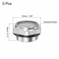 Uxcell Air Compressor Oil Level Gauge Sight Glass G3 4 Male Threaded Aluminum Liquid Indicator Window 5pcs