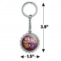 Peanut Butter And Jelly Together Pb J Best Friends Keychain Chrome Plated Metal Pop Cap Bottle Opener