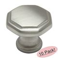 Cosmas 5181sn Satin Nickel Cabinet Hardware Octagon Knob 1-1 4 Diameter 10 Pack 