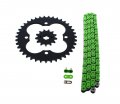 Green Non O Ring Chain Sprocket Black For 1988-1989 Honda Trx250r 13 39 96l